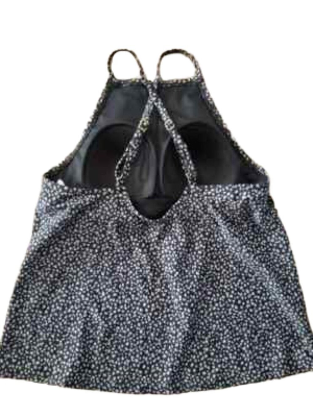 Kona Sol Tankini Top in Black with White Dot Print - Picture 4 of 8